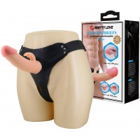 Фаллопротез с клиторальным стимулятором на трусиках Pretty Love Harness Briefs Mavis 19 см