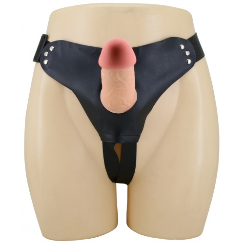 Фаллопротез с клиторальным стимулятором на трусиках Pretty Love Harness Briefs Mavis 19 см