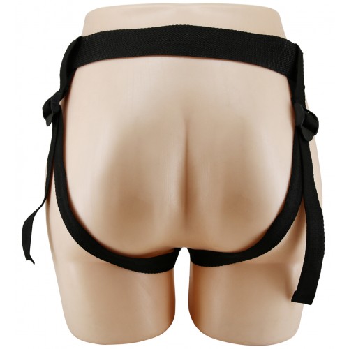 Фаллопротез с клиторальным стимулятором на трусиках Pretty Love Harness Briefs Mavis 19 см