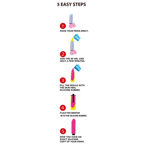 Набор для изготовления слепка пениса с вибрацией Vibrator Cloneboy розовый