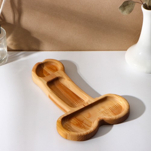 Деревянное блюдо для подачи в виде пениса Adelica 25 см