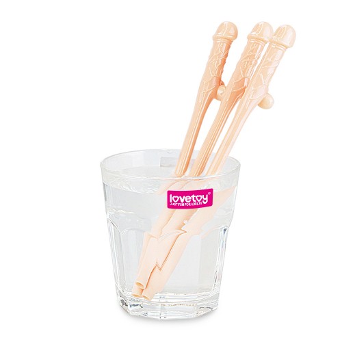 Набор трубочек для коктейлей Glow in the Dark Willy Straws