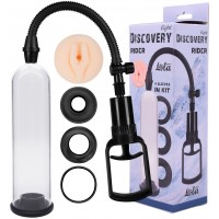 Вакуумная помпа со сменными насадками Discovery Light Rider прозрачная