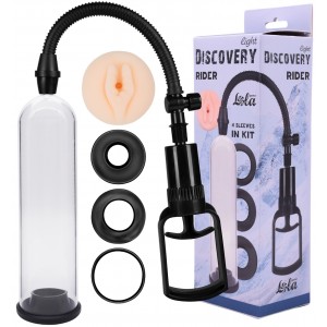 Вакуумная помпа со сменными насадками Discovery Light Rider прозрачная