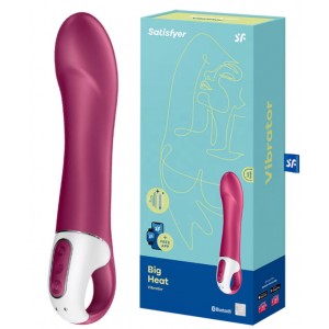 Смарт-вибратор с функцией нагрева Satisfyer Big Heat Connect App розовый