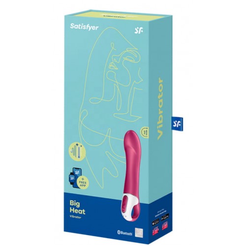 Смарт-вибратор с функцией нагрева Satisfyer Big Heat Connect App розовый