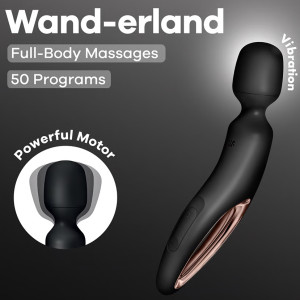 Вибромассажер для тела Satisfyer Wand-erland Black (иной угол)