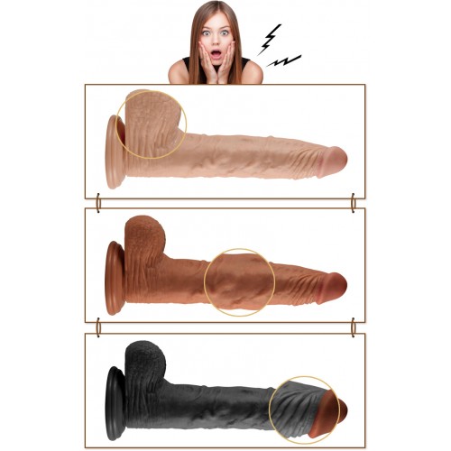 Вибратор с присоской Real Extreme 19,5 см телесный