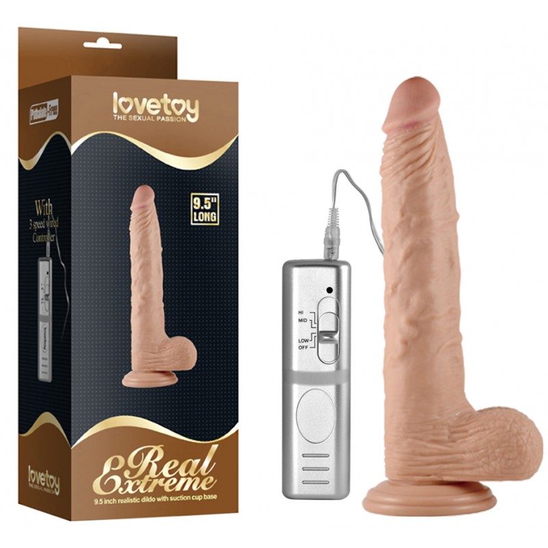 Вибратор с присоской Real Extreme 19,5 см телесный