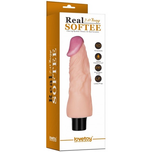 Реалистичный вибратор Real Softee 17 см