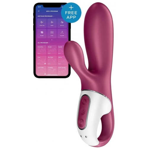 Вибратор Satisfyer Hot Bunny с клиторальным стимулятором, красный
