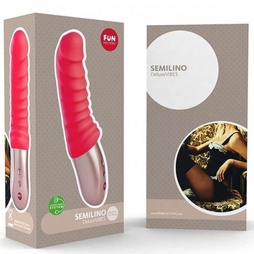 Низкочастотный универсальный вибратор 17см Fun Factory Semilino, Германия, оранжевый