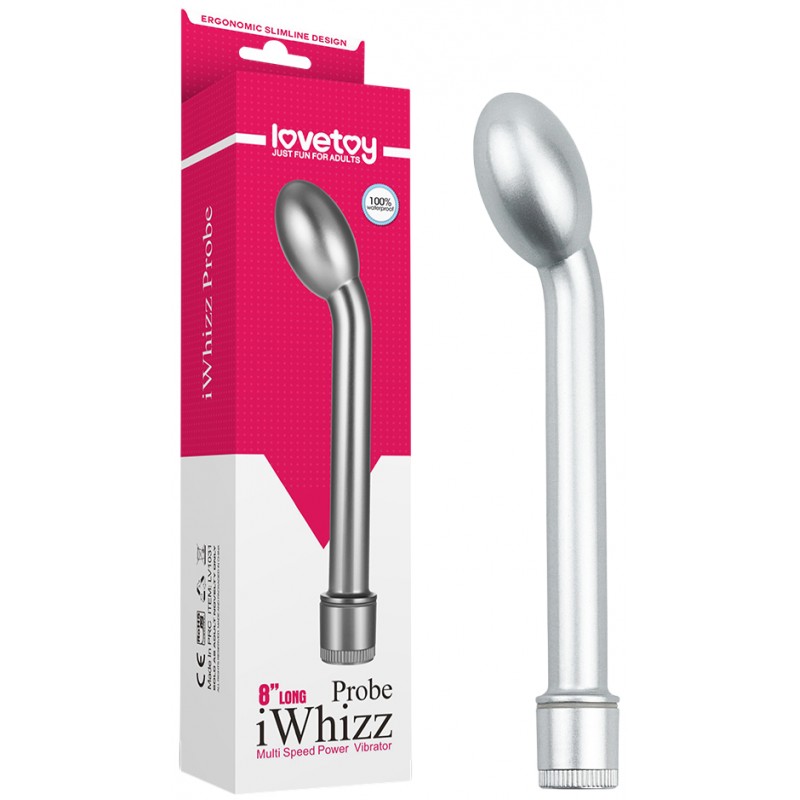 Серебристый вибро-стимулятор iWhizz Probe