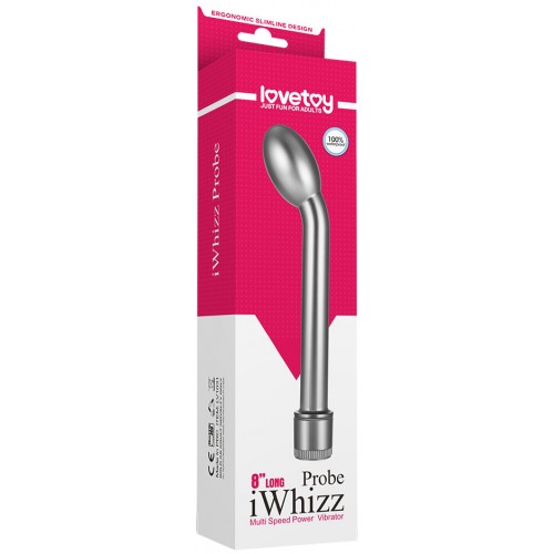 Серебристый вибро-стимулятор iWhizz Probe