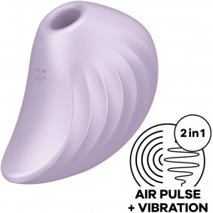Вакуумно-волновой стимулятор с вибрацией Satisfyer Pearl Diver фиолетовый Вакуумно-волновой стимулятор с вибрацией Satisfyer Pearl Diver фиолетовый (иной угол)
