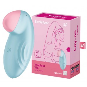 Перезаряжаемый смарт-стимулятор с вибрацией Satisfyer Tropical Tip Blue Перезаряжаемый смарт-стимулятор с вибрацией Satisfyer Tropical Tip Blue
