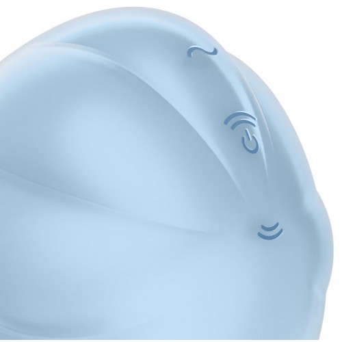Вакуумно-волновой стимулятор с вибрацией Satisfyer Cloud Dancer голубой
