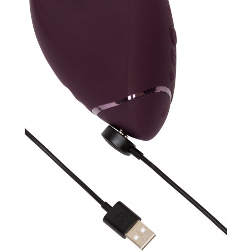 МЯГКАЯ ВАКУУМНАЯ УПАКОВКА Роскошный вакуумный вибростимулятор для G точки и клитора Womanizer Next Duo фиолетовый