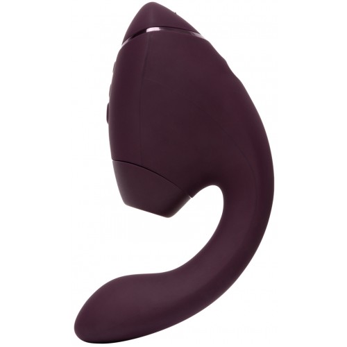 МЯГКАЯ ВАКУУМНАЯ УПАКОВКА Роскошный вакуумный вибростимулятор для G точки и клитора Womanizer Next Duo фиолетовый