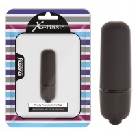 Черная вибропуля с 10 режимами вибрации X-Basic Lovetoy