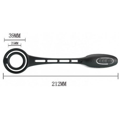 Эрекционное кольцо с ребристым анальным плагом