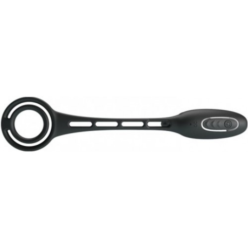 Эрекционное кольцо с ребристым анальным плагом