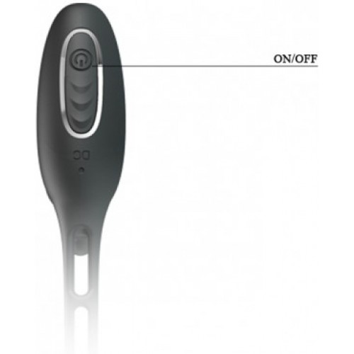 Эрекционное кольцо с ребристым анальным плагом