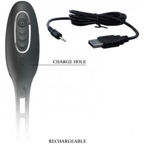 Эрекционное кольцо с ребристым анальным плагом