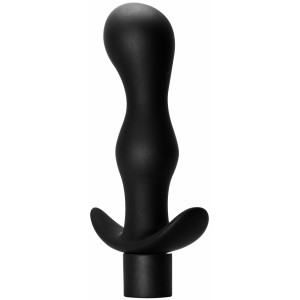 Черный анальный стимулятор с 7 режимами вибрации (иной угол)