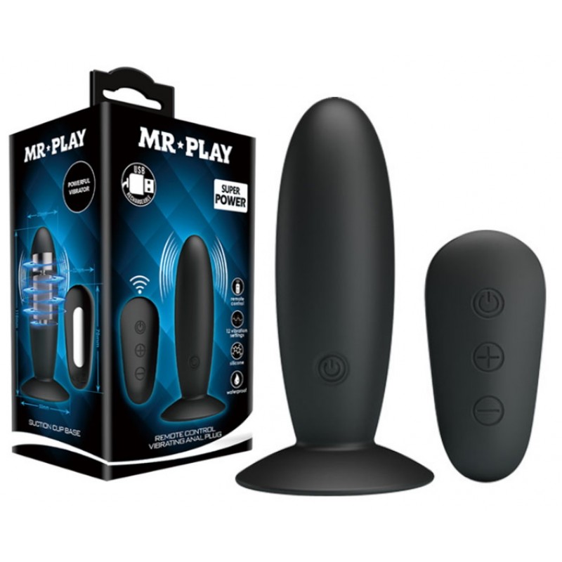 Анальная пробка Butt Plug Massager с вибрацией и дистанционным пультом