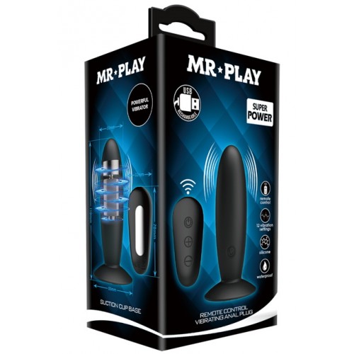 Анальная пробка Butt Plug Massager с вибрацией и дистанционным пультом
