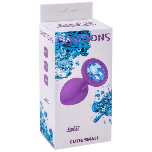 Анальная пробка Emotions Cutie Small Purple Light Blue Crystal