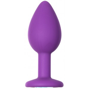 Анальная пробка Emotions Cutie Small Purple Light Blue Crystal (иной угол)