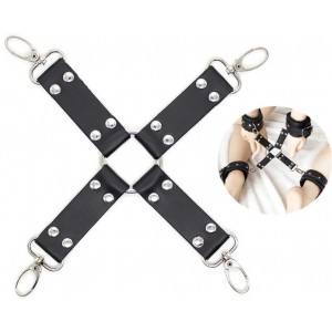 Черный бондажный БДСМ крест (иной угол)