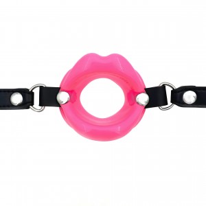 Кляп-губы розового цвета (иной угол)