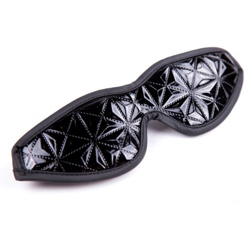 Маска с закрытыми глазами черная на резинке