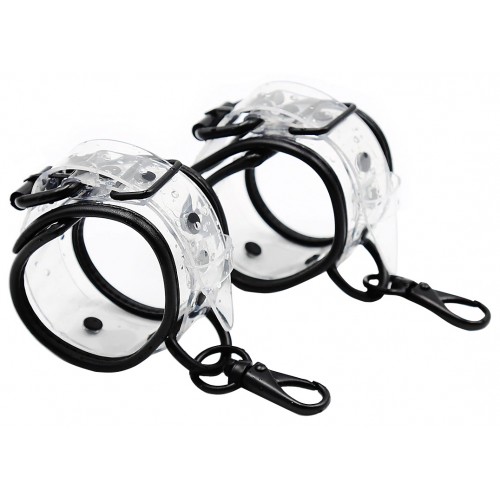 Наручники прозрачные с черной окантовкой