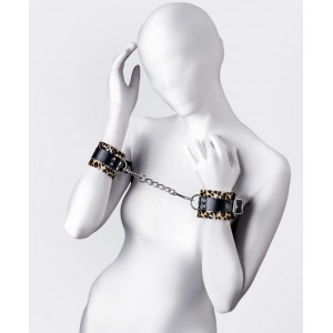 БДСМ Наручники леопардовые (иной угол)