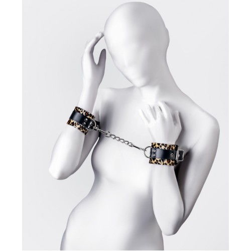 БДСМ Наручники леопардовые