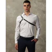 Классическая мужская БДСМ сбруя через одно плечо