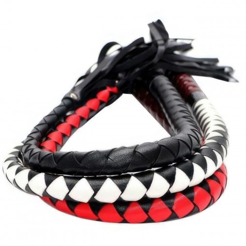 Кнут черный с твердой ручкой