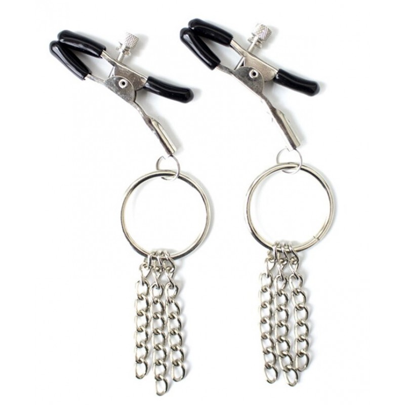 Зажимы для сосков с кольцами и цепочками