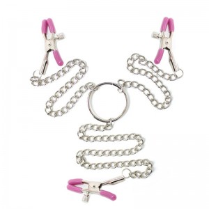 Зажимы для сосков и клитора розовые