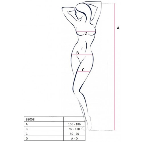Откровенный боди-комбинезон красного цвета, BS060, размер S/L