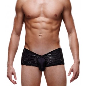 Блестящие мужские трусы-хипсы Envy черные S/M