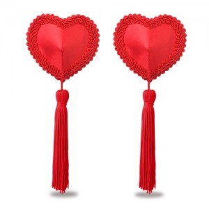 Пэстисы для груди d Heart Tassels Nipple Pasties (иной угол)