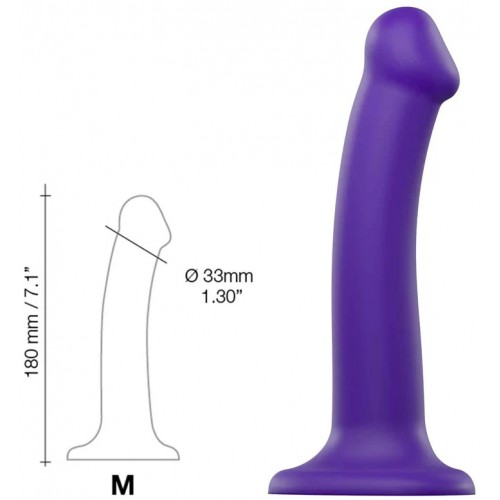 Фаллоимитатор Strap-On-Me Dildo Dual Density Semi-Realistic M фиолетовый 18 см