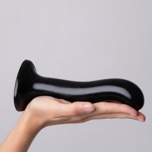 Ремневой нереалистичный страпон Strap-on-me, P&G SPOT, M, силикон, черный, 18 см.