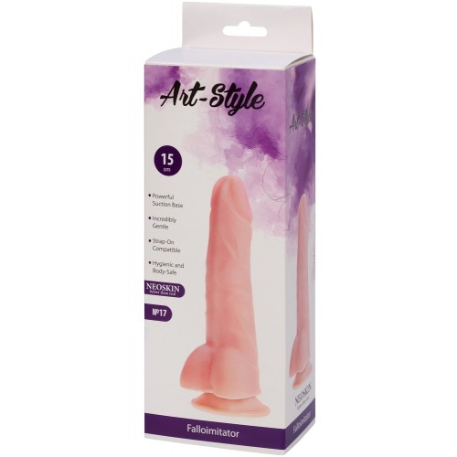 Реалистичный фаллоимитатор с мошонкой Art Style 20 см