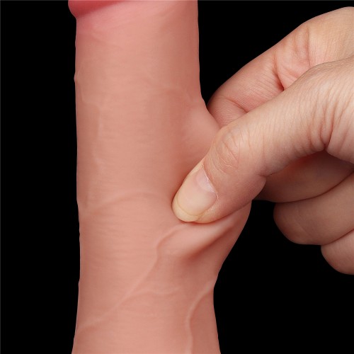 Реалистичный фаллоимитатор с эффектом двойной кожи Lovetoy Sliding-Skin Dual Layer Dong 19 см